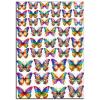 Бабочки радужные вафельная картинка NS фото