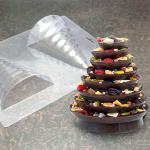 3Д Елка конус + 8 кругов 12 см молд для шоколада пластик (фото 1 из 7)