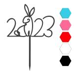 2023 Кролик топпер для торта 13,6*9,5 см (3D) фото