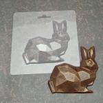 Зайчики Оригами 8*8,5 см молд для шоколада и мастики пластик фото