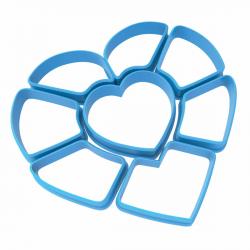 Набор вырубок для пряников Сердце (из 8 частей) 11*11 см (3D) фото