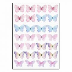 Бабочки акварельные вафельная картинка фото