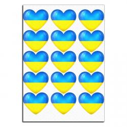 Сердце Украина 5,5 см вафельная картинка фото