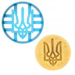 Вырубка для пряников Герб Украины 6 см (3D) фото