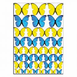 Бабочки желто-голубые 4 вафельная картинка фото