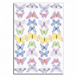 Бабочки разноцветные 2 вафельная картинка фото