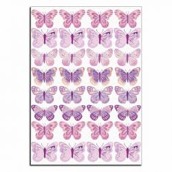 Бабочки розовые 3 вафельная картинка фото