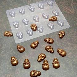 Череп мини 2*3 см молд для шоколада пластик 15 шт (фото 1 из 2)