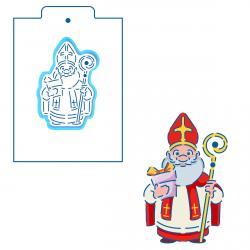 Святой Николай вырубка с трафаретом 11*7,2 см (TR-2) фото