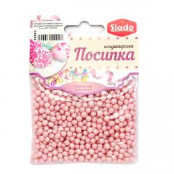 СЛАДО рисовые шарики Розовые перламутрвые 5 мм 50 г фото