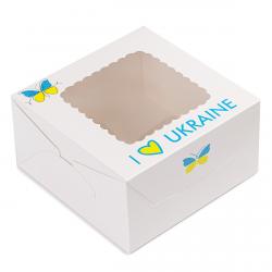 Упаковка для Зефира с окошком Украина (без вкладыша) 170*170*90 мм РП (фото 1 из 2)
