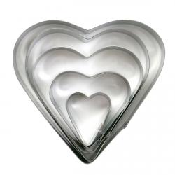 Вырубка для печенья металл Сердце 5 шт (2,8-8см) (фото 1 из 2)
