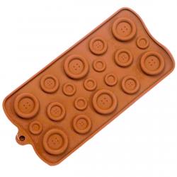 Форма для конфет силикон Пуговицы фото