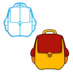 Вырубка для пряников Школьный рюкзак 7*6,7 см (3D) (фото 1 из 2)