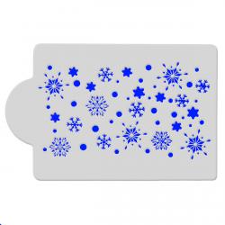 Трафарет Фон из снежинок 15*8см HMA-Т190 фото
