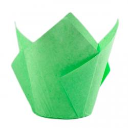Форма для маффинов Тюльпан зеленый 50/70 1 шт фото