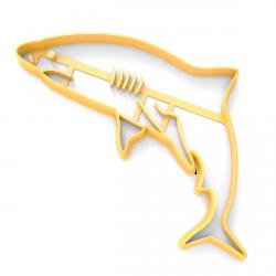 Акула вырубка для пряников 9*14 см (3D) фото