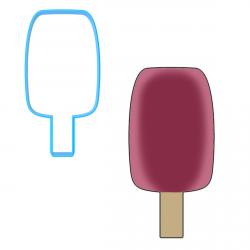 Вырубка для пряников Мороженое-2 10*5 см (3D) (фото 1 из 2)