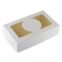 Упаковка для Эклеров и зефира (круг) 200*115*50мм белая фото