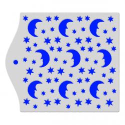 Трафарет Фон Месяц и звезды 16*16 см 07344 фото