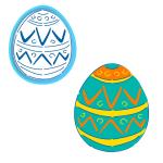 Яйцо Пасхальное 3 вырубка с трафаретом 8*6,5 см (TR-2)