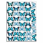 Бабочки сине-голубые вафельная картинка