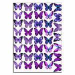 Бабочки фиолетовые вафельная картинка