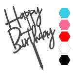 Happy Birthday топпер для торта 14*14 см (3D)