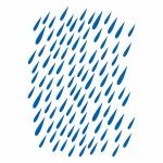 Дождь фоновый трафарет для пряников 17,5*12,5 см (TR-2)