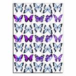 Бабочки пурпурные вафельная картинка
