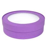 Круглая коробка для зефира 21*6 см Фиолетовая