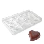 Форма для конфет поликарбонат Сердце капля 4*4 см 8 шт