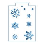 Снежинки 1-5 см трафарет для пряника (TR-2)