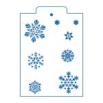 Снежинки 1-5 см трафарет для пряника (TR-2)