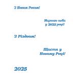 З новим роком 2025 трафарет для пряников (TR-2)