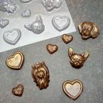 Собачки и сердечки молд для шоколада и мастики пластик 9 шт