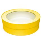 Круглая коробка для зефира 21*6 см Желтая