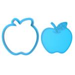 Яблоко вырубка с оттиском для пряников 7*6,8 см (3D)