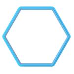 Шестиугольник вырубка для пряников 8*9,2 см (3D)