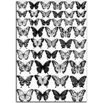 Бабочки черно-белые вафельная картинка NS