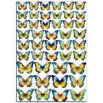 Бабочки желто-голубые вафельная картинка NS