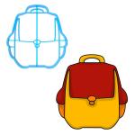 Вырубка для пряников Школьный рюкзак 7*6,7 см (3D)