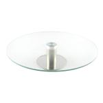 Стойка для торта  (поворотный стол) стеклянная 300 мм H=70 мм