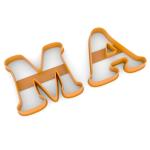 Вырубка для пряников МАМА (2 буквы) 8*8 см (3D)