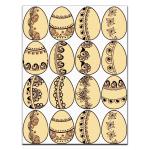 Пасхальные яйца расписные для пряников 5*6,5 вафельная картинка