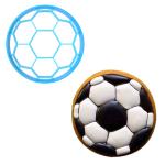 Вырубка для пряников Футбольный мяч 6*6 см (3D)