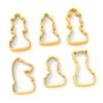 Набор вырубок для пряников Шахматные фигуры 5-7см*3,5см (3D)