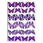 Бабочки фиолетовые вафельная картинка