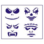 Трафарет Хеллоуин маски-1 10*11,5 см (TR-2)