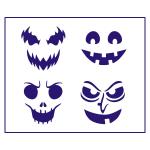 Трафарет Хеллоуин маски-2 10*10,5 см (TR-2)